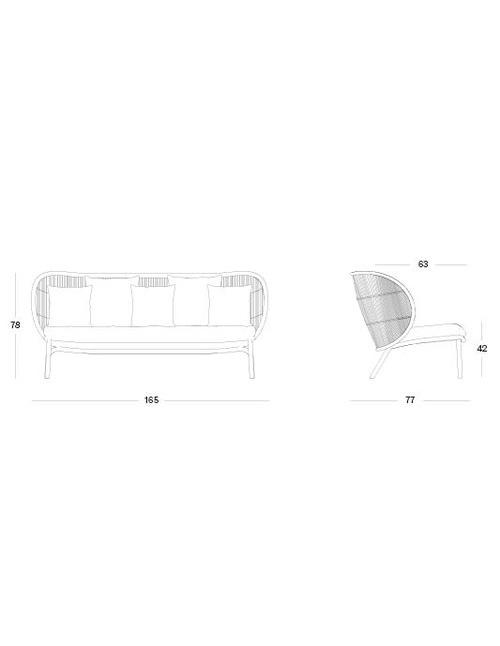 Vincent Sheppard Kodo Lounge Sofa - Rust/Cinnamon