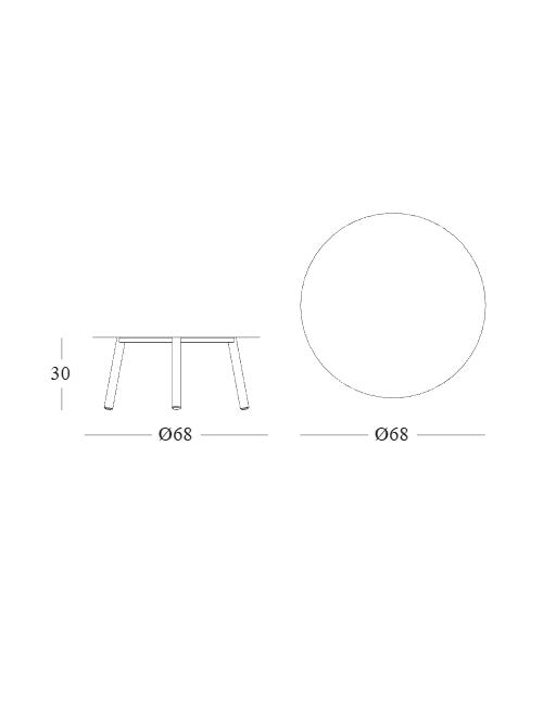 Vincent Sheppard 68cm Lilo Side Table - Dune White