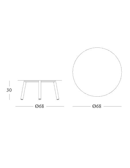 Vincent Sheppard 68cm Lilo Side Table - Dune White
