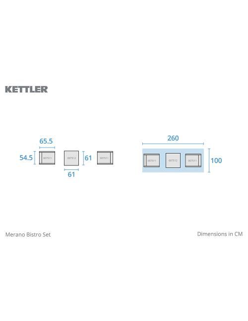 Kettler Merano Bistro Set