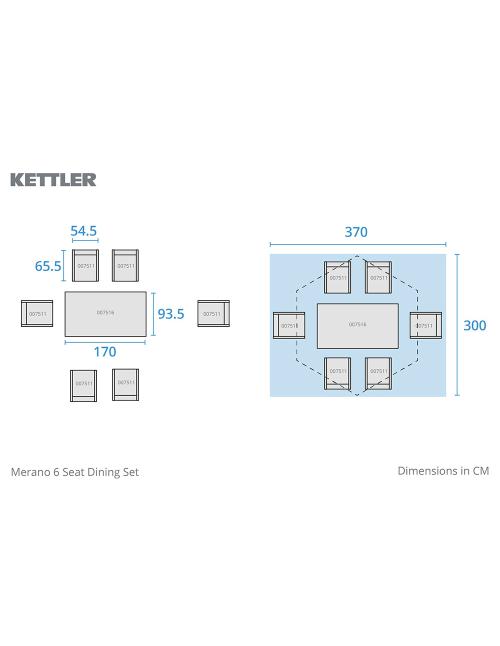 Kettler Merano 6 Seat Dining Set