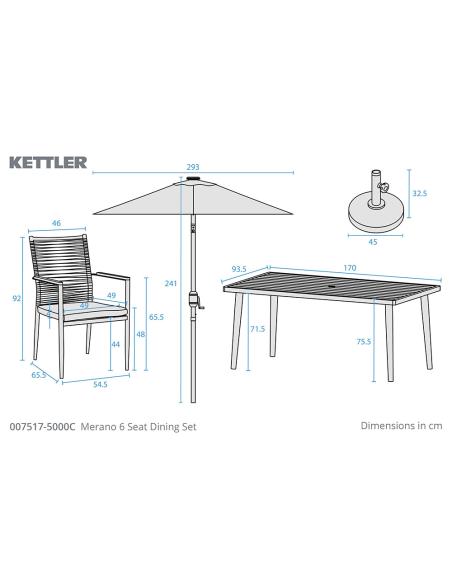 Kettler Merano 6 Seat Dining Set