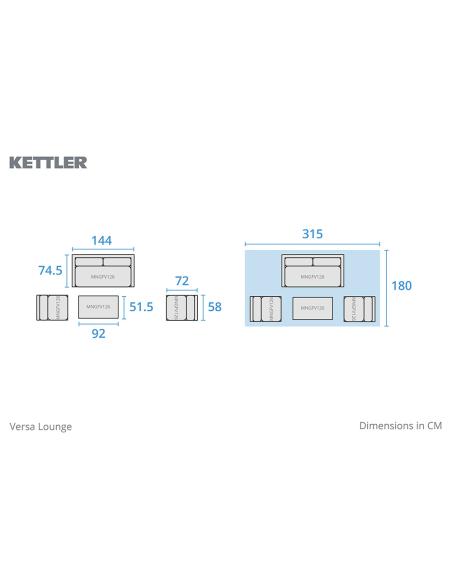Kettler Versa 4 Seat Sofa Set