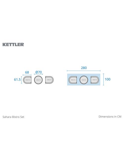 Kettler Sahara Bistro Set