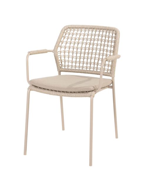4 Seasons Outdoor Barista dining chair in Latte x2