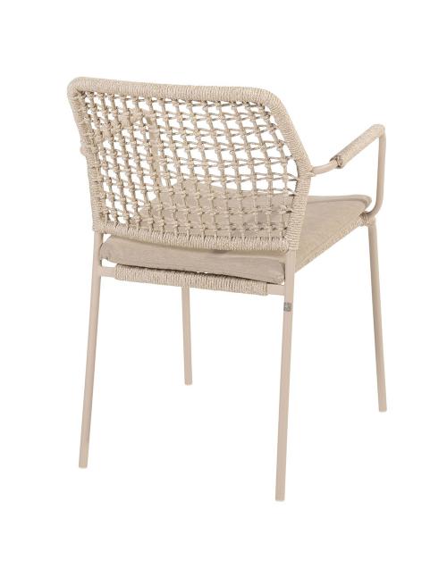 4 Seasons Outdoor Barista dining chair in Latte x2