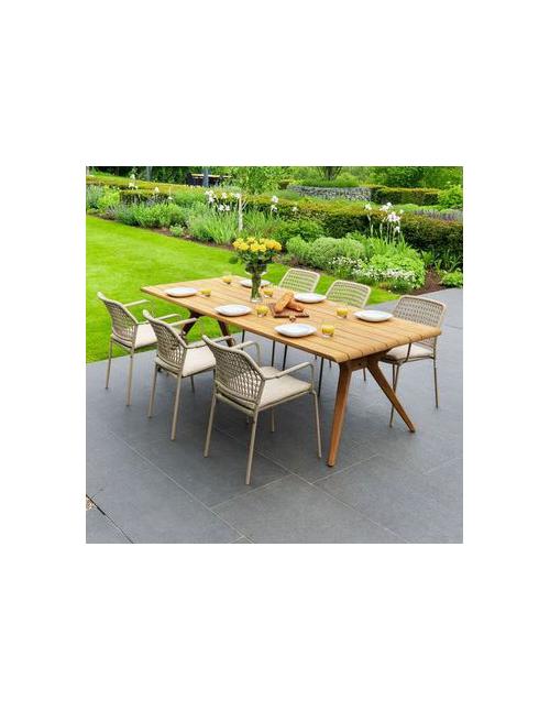 4 Seasons Outdoor Barista dining chair in Latte x2