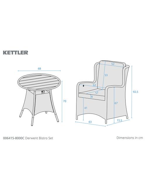 Kettler Derwent Bistro Set