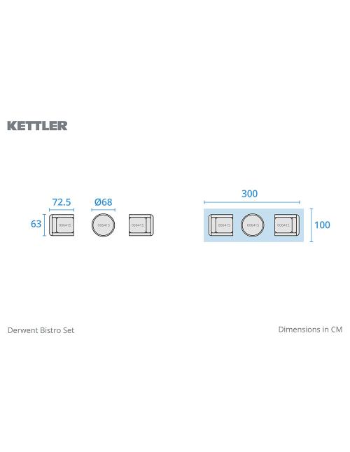 Kettler Derwent Bistro Set