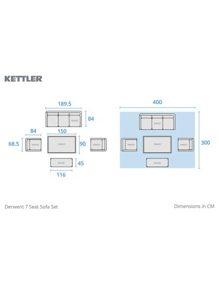 Kettler Derwent 7 Seat Sofa Set
