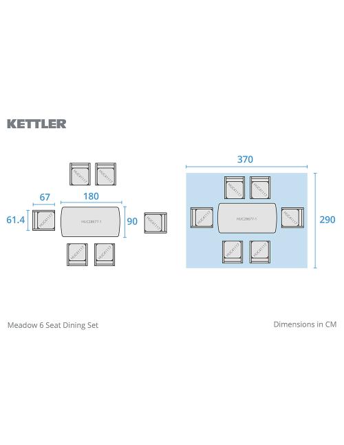 Kettler Meadow 6 Seat Dining Set