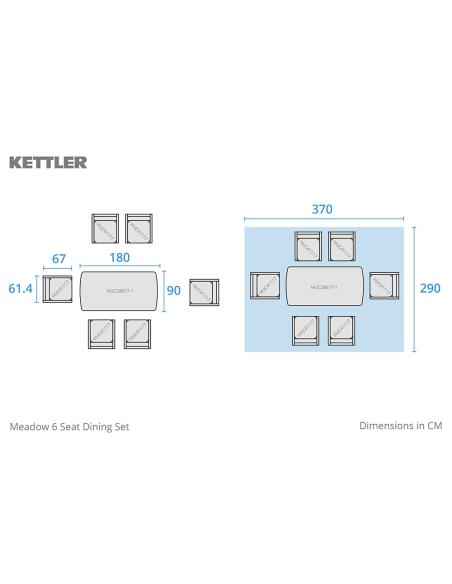Kettler Meadow 6 Seat Dining Set