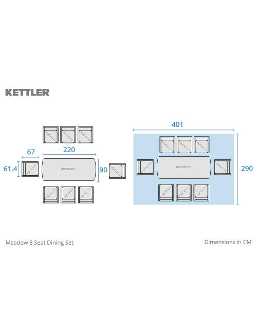 Kettler Meadow 8 Seat Dining Set