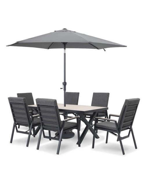 Kettler Tudor 6 Seater Reclining Dining Set...