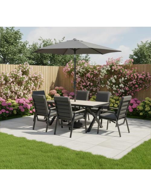 Kettler Tudor 6 Seater Reclining Dining Set...