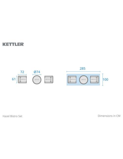 Kettler Hazel 2 Seater Bistro Set