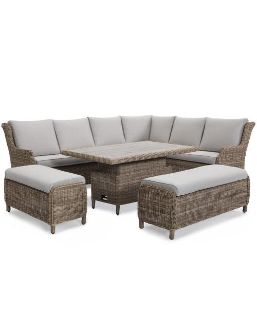 Kettler Hazel Corner Set with High/Low Table &...