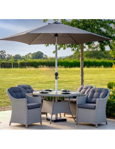 Kettler Foxley 4 Seater Dining Set with Parasol