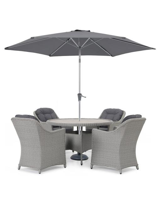 Kettler Foxley 4 Seater Dining Set with Parasol