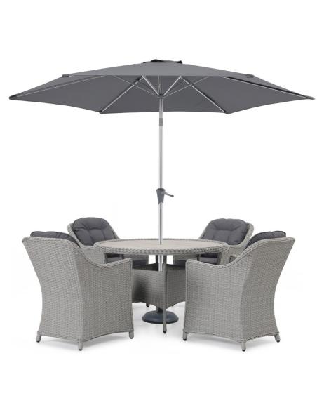 Kettler Foxley 4 Seater Dining Set with Parasol