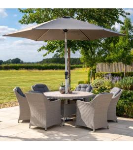 Kettler Foxley 6 Seater Dining Set with Parasol