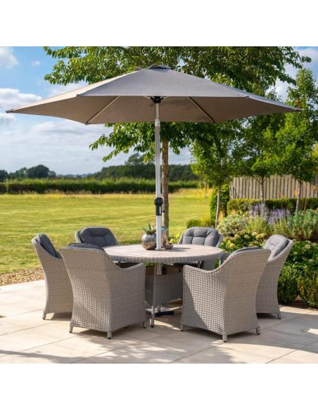 Kettler Foxley 6 Seater Dining Set with Parasol
