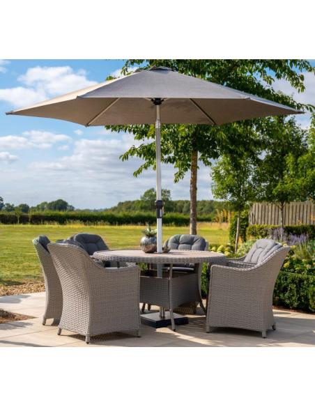 Kettler Foxley 6 Seater Dining Set with Parasol
