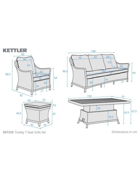 Kettler Foxley 3 Seat Sofa Set