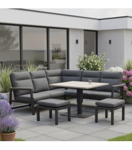 Kettler Tudor Mini Corner Set with High/Low Table & 2 Stools