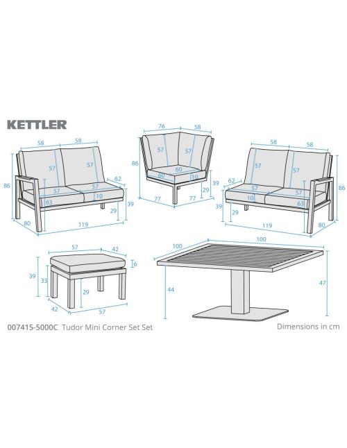 Kettler Tudor Mini Corner Set with High/Low...