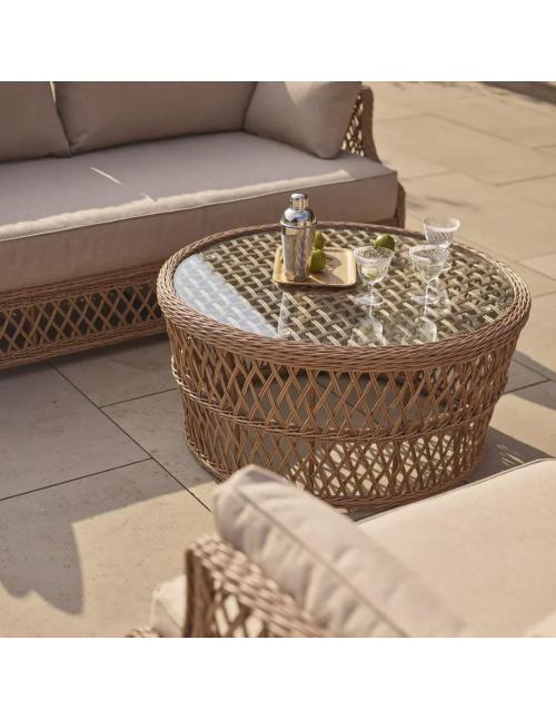 Neptune Longmeadow Round Wicker Garden Coffee...