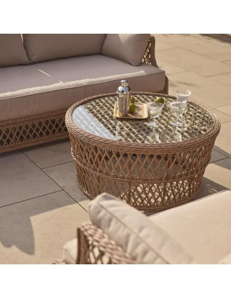 Neptune Longmeadow Round Wicker Garden Coffee Table