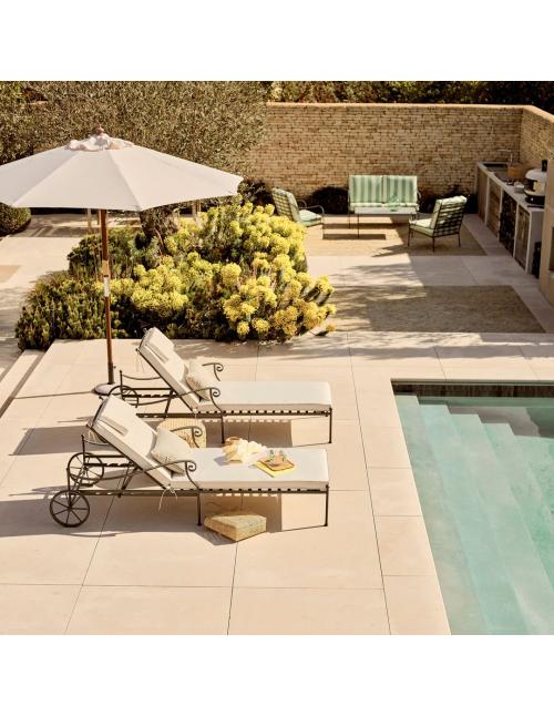 Neptune Cheltenham Sunlounger with Natural Cushion
