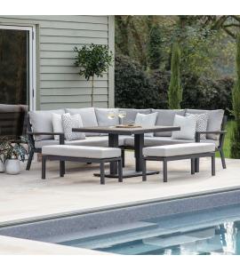 Bramblecrest Zurich Anthracite Square Casual Dining Set...