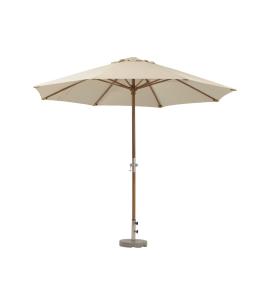 Bramblecrest 3.0m Wooden Crank Handle Parasol - Stone