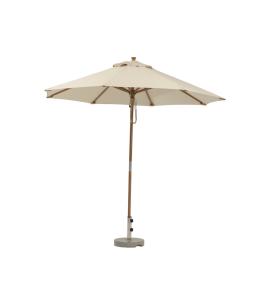 Bramblecrest 2.5m Wooden Pulley Parasol - Stone
