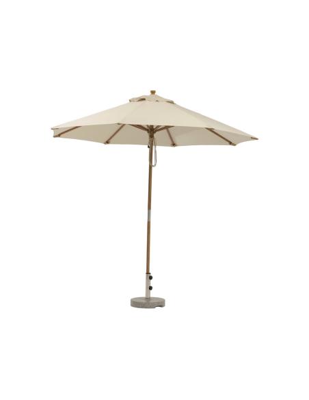 Bramblecrest 2.5m Wooden Pulley Parasol - Stone