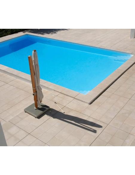 Barlow Tyrie 4NAC35S.302 Napoli 3.5m Square Cantilever Parasol
