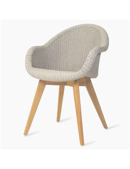 Vincent Sheppard Teak Base Remi Dining Chair - Dune White