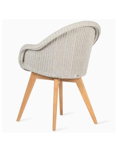Vincent Sheppard Teak Base Remi Dining Chair - Dune White