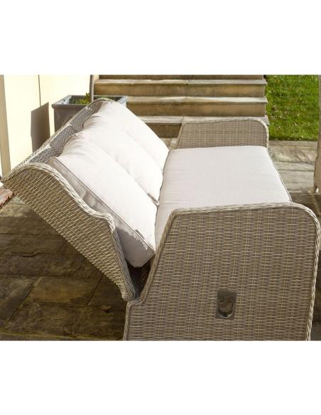 Bramblecrest Chedworth Sandstone Reclining 3 Seat Sofa, Sofa Chairs & Coffee Table