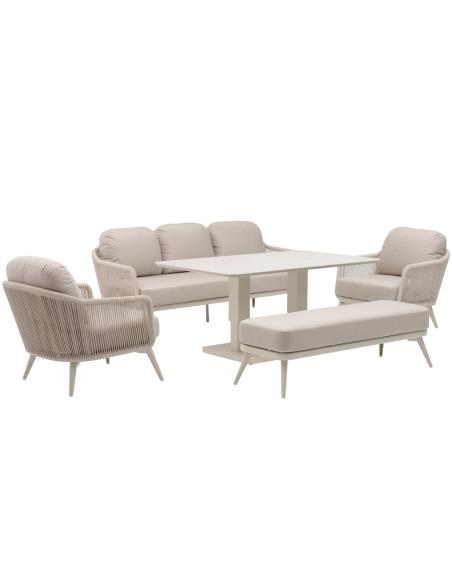 Bramblecrest Stockholm 3 Seat Sofa Set - Ivory