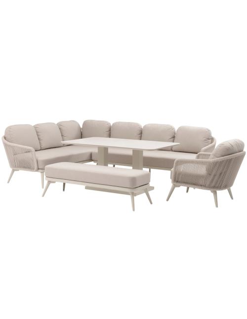 Bramblecrest Stockholm L Shape Sofa Set - Ivory