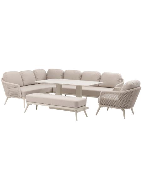 Bramblecrest Stockholm L Shape Sofa Set - Ivory
