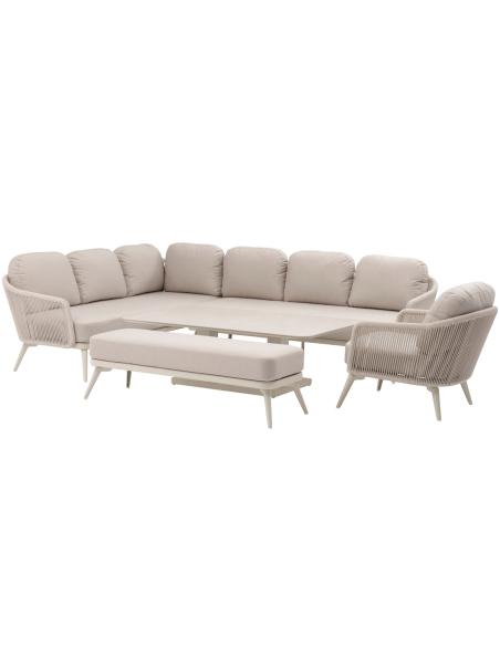 Bramblecrest Stockholm L Shape Sofa Set - Ivory