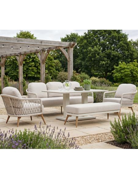 Bramblecrest Malmo 3 Seat Sofa Set - Ivory