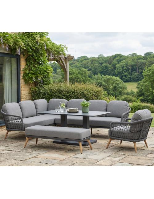 Bramblecrest Malmo L Shape Sofa Set - Charcoal