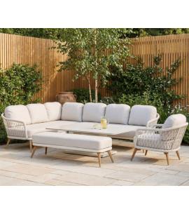 Bramblecrest Malmo L Shape Sofa Set - Ivory
