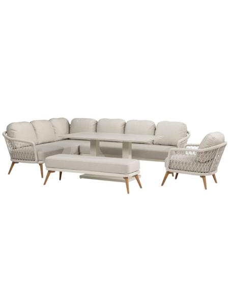 Bramblecrest Malmo L Shape Sofa Set - Ivory