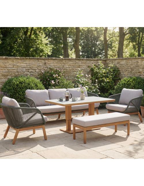 Bramblecrest Helsinki 3 Seat Sofa Casual Dining Set - Fern Green